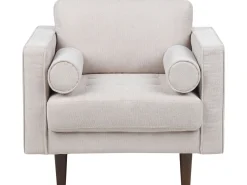 Zestaw wypoczynkowy 4-osobowy sofa fotel beżowy