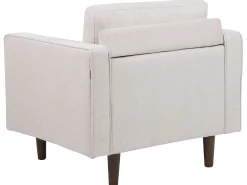 Zestaw wypoczynkowy 4-osobowy sofa fotel beżowy