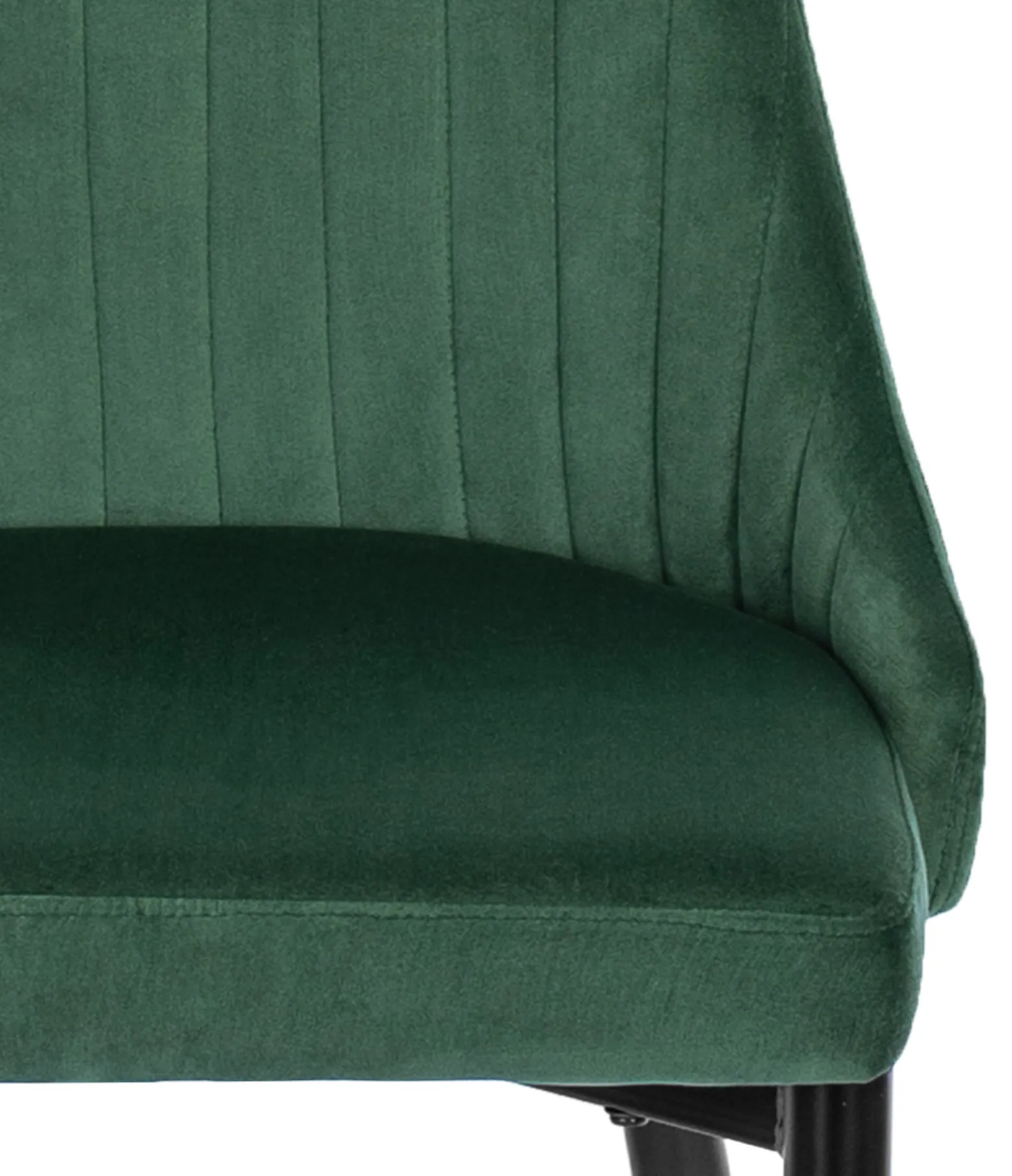 Zestaw 4x Krzesło Salon Loft BARI Zielone Welur