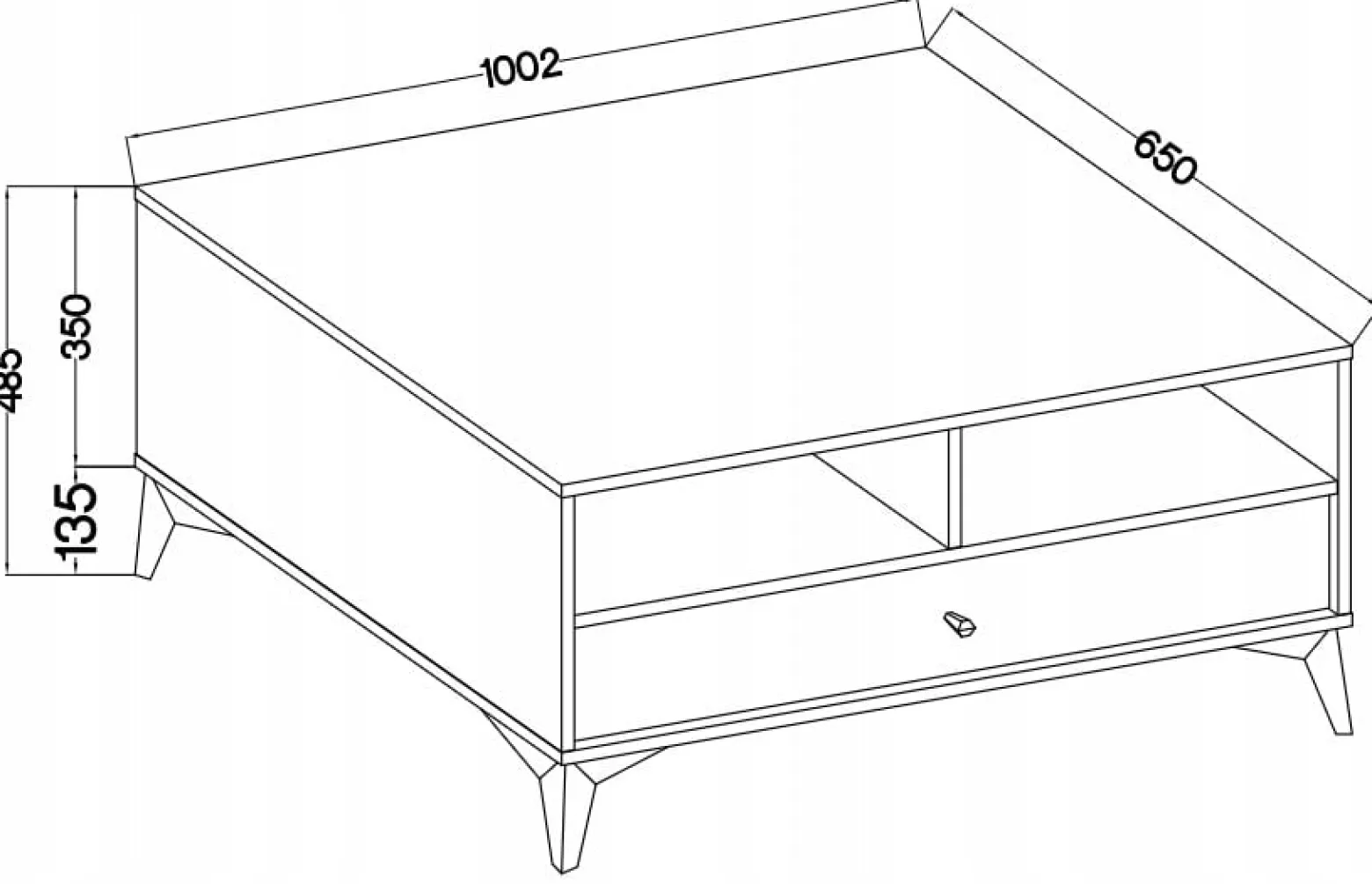 ZIELONA ŁAWA AVILA 100 cm Szuflady Półki CZARNE Nogi Uchwyty