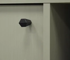 ZIELONA KOMODA 83 cm AVILA Proste METALOWE Nogi Uchwyty 2D
