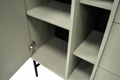 ZIELONA KOMODA 83 cm AVILA Proste METALOWE Nogi Uchwyty 2D