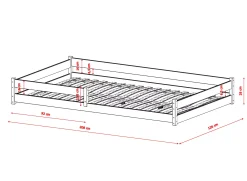 ZOFIA 120x200 białe łóżko montessori podłogowe dziecięce Lano Meble