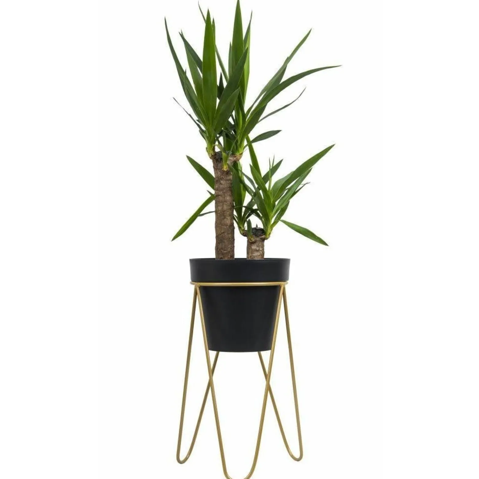Złoty nowoczesny kwietnik Loft 50 cm