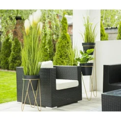 Złoty nowoczesny kwietnik Loft 50 cm